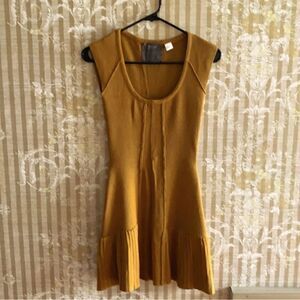 Anthropologie Quinevere Ribbed Knit Tunic Dress Scoopneck XSMALL